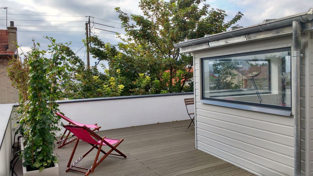 Espace de vie jardin de toit
