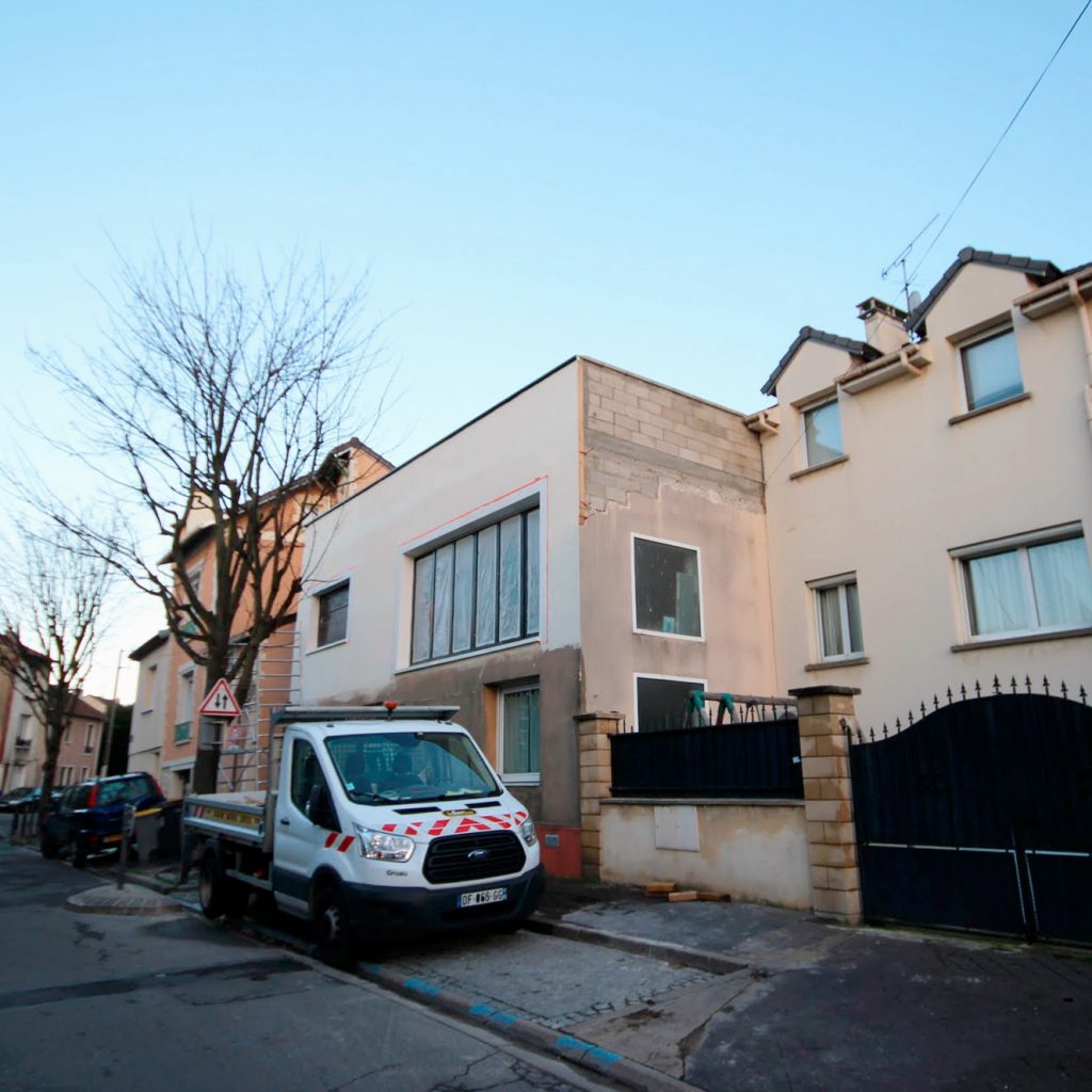 Pendant chantier jardin de toit Les Lilas