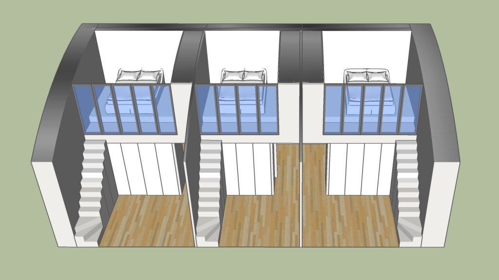 Maquette 3D surélévation toit Paris