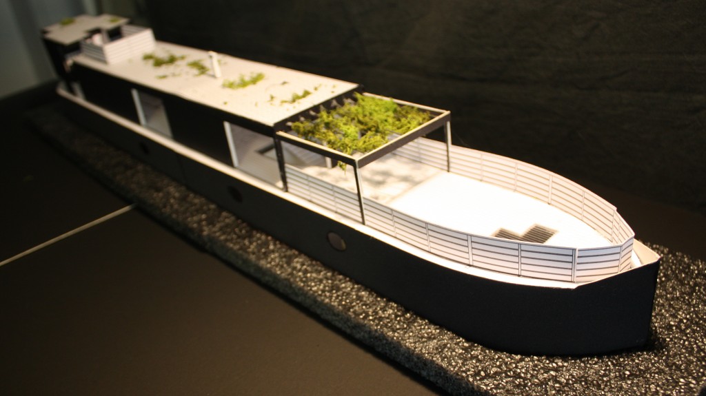 Maquette physique réhabilitation péniche Jean-Thomas Finateu